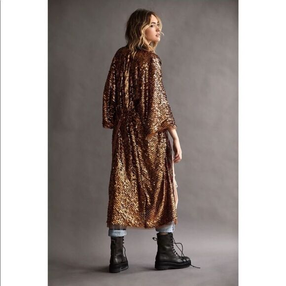 Free People Light Coming sequin duster jacket - Picture 2 of 5
